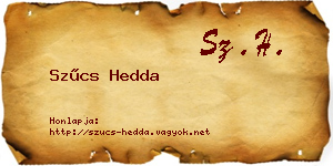 Szűcs Hedda névjegykártya